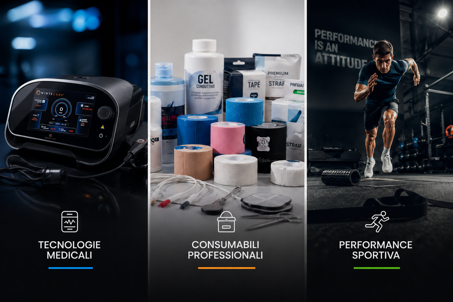Consumabili Professionali, Tecnologie Medicali, Sport Performance